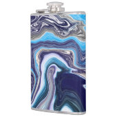 Flasques Marbre bleu Fluide Art (Gauche)