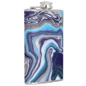 Flasques Marbre bleu Fluide Art (Droite)