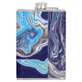 Flasques Marbre bleu Fluide Art (Dos)