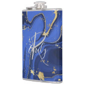 Flasques Marbre d'agate blanc pourpre Nom Abstrait Monogram (Gauche)