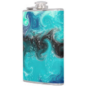 Flasques Marbre d'art Turquoise bleu et noir (Gauche)