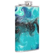 Flasques Marbre d'art Turquoise bleu et noir (Droite)