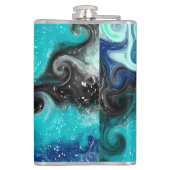 Flasques Marbre d'art Turquoise bleu et noir (Dos)