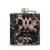 Flasques Marbre noir or rose Monogramme (Dos)