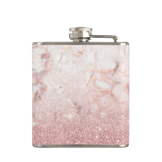 Flasques Marbre rose customisé de blanc de parties (Dos)