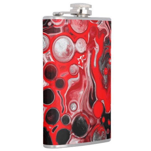 Flasques Marbre rouge, noir et blanc d'art fluvial (Droite)