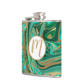 Flasques Marbre vert et or liquide (Gauche)