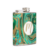 Flasques Marbre vert et or liquide (Droite)