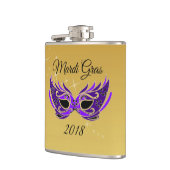 Flasques Mardi Gras 2018 Masque sur Or (Gauche)