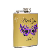 Flasques Mardi Gras 2018 Masque sur Or (Droite)