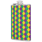 Flasques Mardi Gras Diamonds : Motif festif dynamique (Gauche)