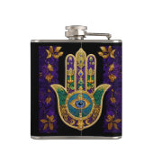 Flasques Mardi Gras Gold violet vert Hamsas Art (Dos)