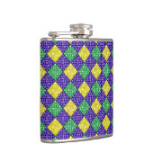 Flasques Mardi Gras Harlequin Motif du carnaval de Diamond (Droite)