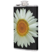 Flasques Marguerite blanche d'été sur le noir (Gauche)