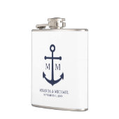 Flasques Mariage Ancre bleu marine (Gauche)