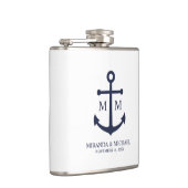 Flasques Mariage Ancre bleu marine (Droite)