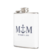 Flasques Mariage Ancre bleu marine (Gauche)