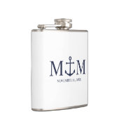 Flasques Mariage Ancre bleu marine (Droite)