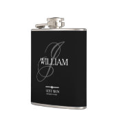 Flasques Mariage Best Man Cadeau Monogramme + Nom Cool mode (Gauche)