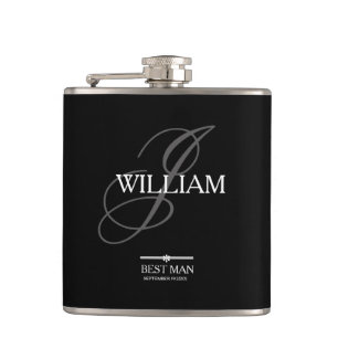 Flasques Mariage Best Man Cadeau Monogramme + Nom Cool mode