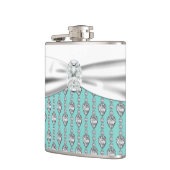 Flasques Mariage bleu turquoise (Gauche)
