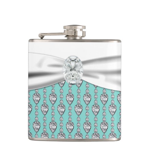 Flasques Mariage bleu turquoise (Devant)
