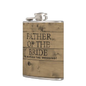 Flasques Mariage campagnard en bois rustique | Père de la m (Gauche)