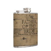 Flasques Mariage campagnard en bois rustique | Père de la m (Droite)