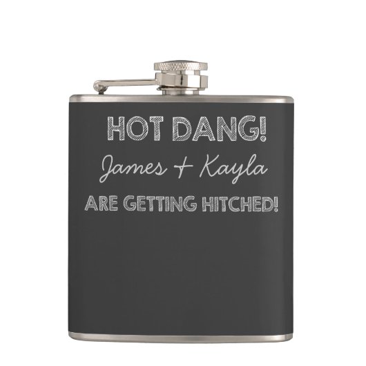 Flasques Mariage Chalkboard Hot Dang (Devant)