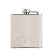 Flasques Mariage Classy chic perle chanceux shamrock (Dos)
