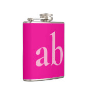 FLASQUES MARIAGE CONTEMPORAIN ÉLÉGANT NOM PERSONNALISÉ ROSE (Droite)