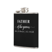 Flasques Mariage Date et noms Père noir de la chambre (Gauche)