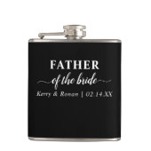 Flasques Mariage Date et Noms Père noir de la mariée (Devant)