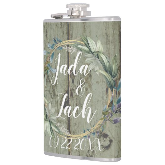 Flasques Mariage de courroie feutrée rustique (Gauche)