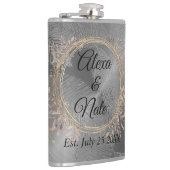 Flasques Mariage de  de couronne fleurie de plumes chic (Droite)