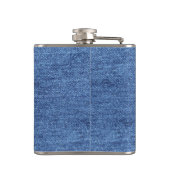 Flasques Mariage de thème bleu blanc Denim (Dos)