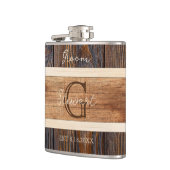 Flasques Mariage de tons rustiques en bois (Gauche)