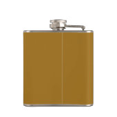 Flasques Mariage Élégant Nom Script Or Moutarde Fête de Mar (Dos)