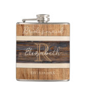 Flasques Mariage en bois rustique Bridesmaid (Devant)