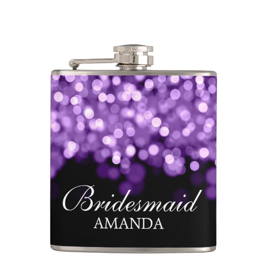 Flasques Mariage Favoriser les lumières violettes (Devant)