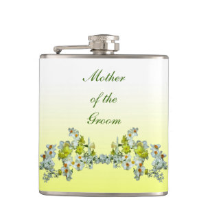 Flasques Mariage floral jaune Mère de la chambre