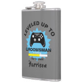 Flasques Mariage Groomsman Levelup Gamer Fun (Gauche)