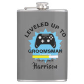 Flasques Mariage Groomsman Levelup Gamer Fun (Devant)