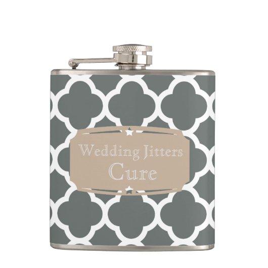Flasques Mariage Jitters Cure Quatrefoil motif (Devant)