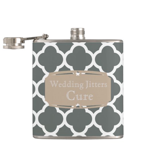 Flasques Mariage Jitters Cure Quatrefoil motif (Ouvert)