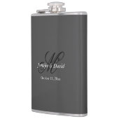 Flasques Mariage Monogramme de Calligraphie Attrayante  (Gauche)