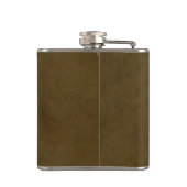 Flasques Mariage Monogramme en Cuir Usé Rustique (Dos)