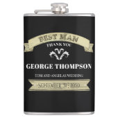 Flasques Mariage personnalisé du meilleur ami de style vint (Devant)