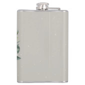 Flasques Mariage personnalisé Snowberry & Eucalyptus Wreath (Dos)