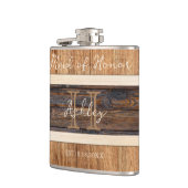 Flasques Mariage rustique en bois Tone Maid of Honor (Gauche)